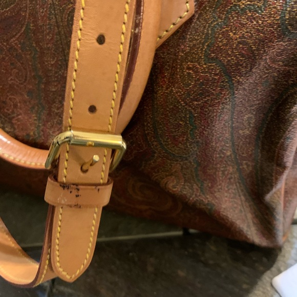 Authentic pre-owned Etro Bordeaux Paisley Boston Bag - Picture 16 of 16